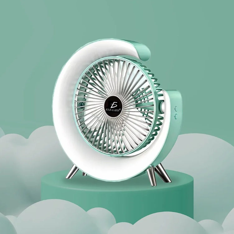 Desk Fan With RGB LED Light