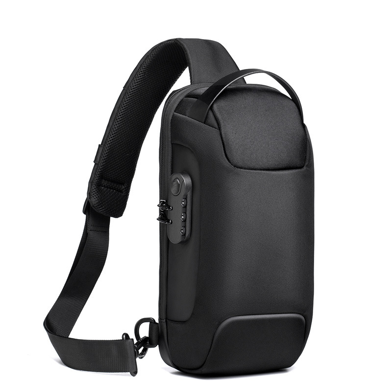 Men's Waterproof USB Anti-Theft Messenger Bag