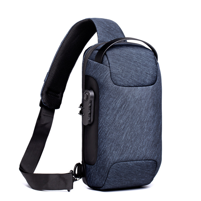 Men's Waterproof USB Anti-Theft Messenger Bag