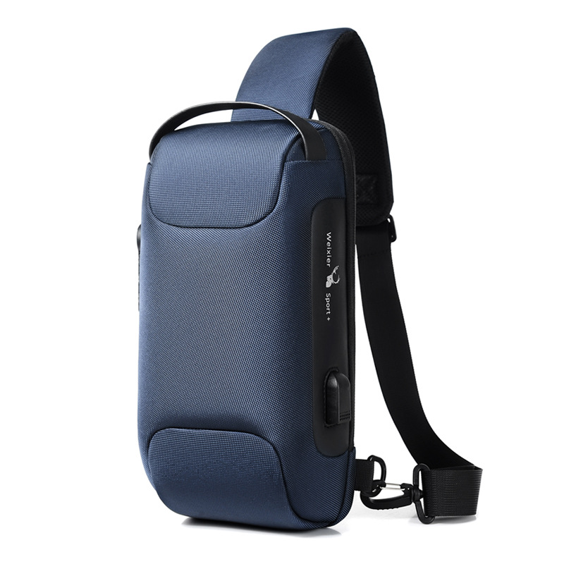 Men's Waterproof USB Anti-Theft Messenger Bag