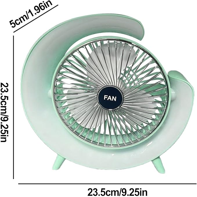 Desk Fan With RGB LED Light