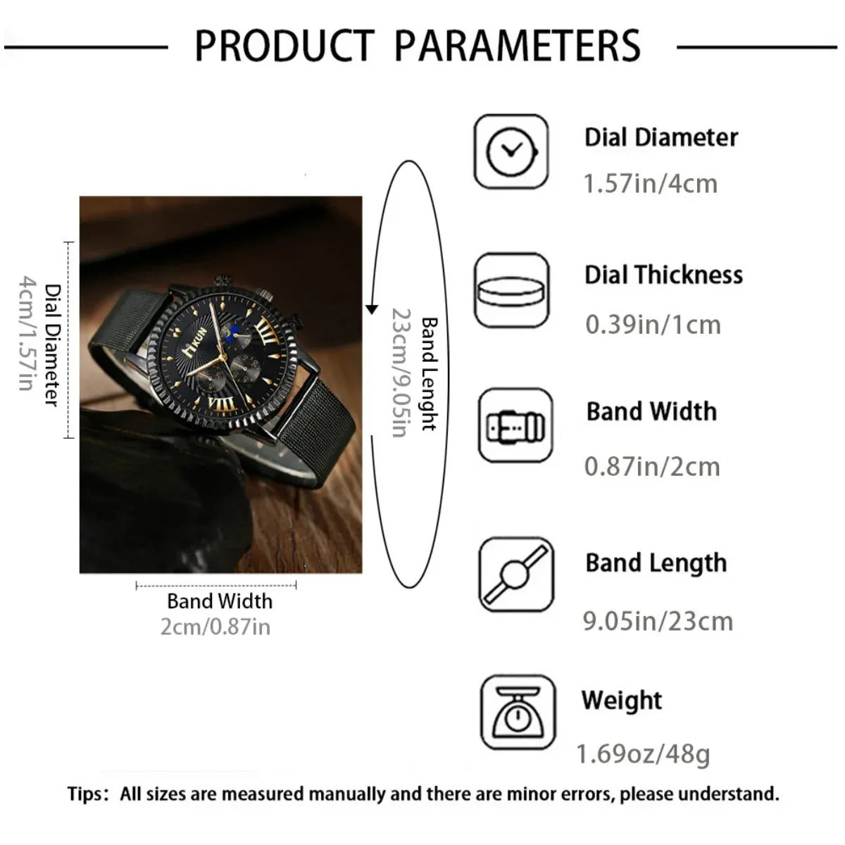 Men's Trendy Mesh Quartz Watch