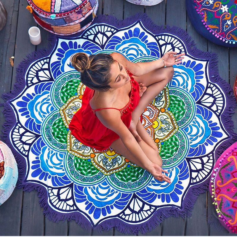 Multi-purpose Round Bohemian Print Beach Towel
