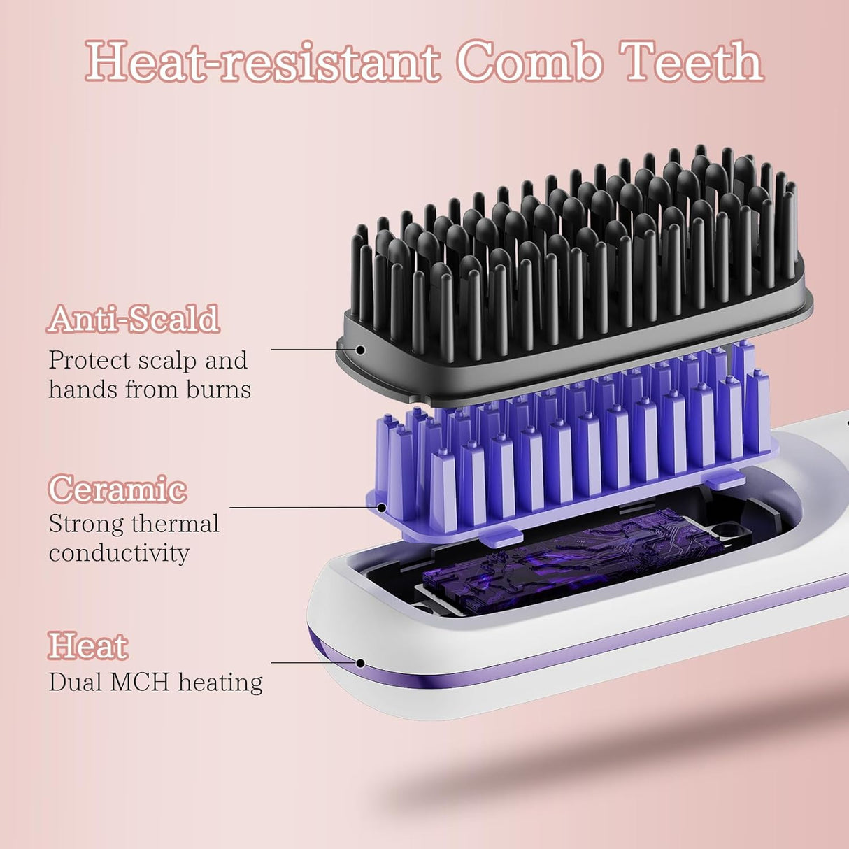 2 In 1 Hair Straightener Comb