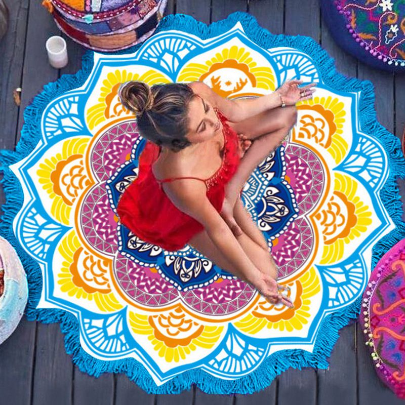 Multi-purpose Round Bohemian Print Beach Towel