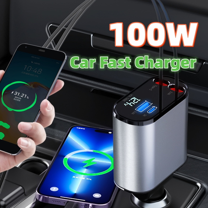 Retractable SuperFast Car Charger