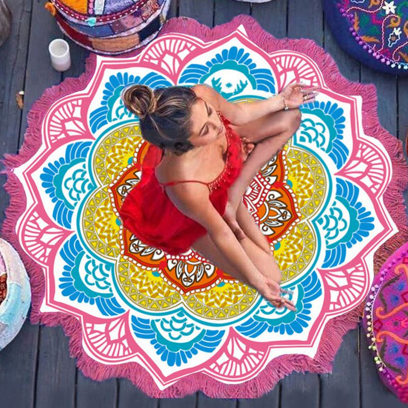 Multi-purpose Round Bohemian Print Beach Towel