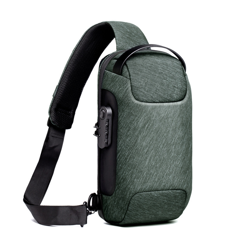 Men's Waterproof USB Anti-Theft Messenger Bag