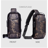 Men's Waterproof USB Anti-Theft Messenger Bag