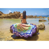 Multi-purpose Round Bohemian Print Beach Towel