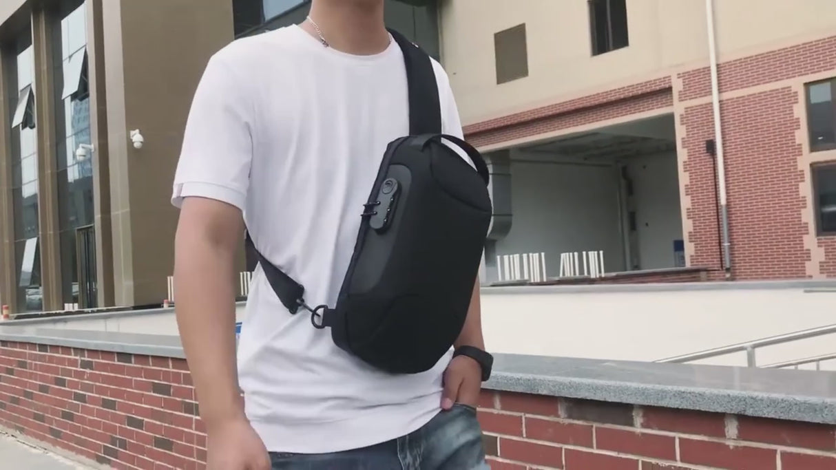 Men's Waterproof USB Anti-Theft Messenger Bag