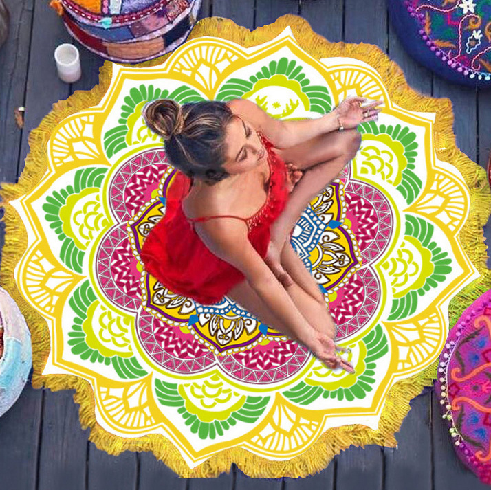 Multi-purpose Round Bohemian Print Beach Towel
