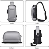 Men's Waterproof USB Anti-Theft Messenger Bag