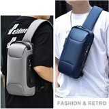 Men's Waterproof USB Anti-Theft Messenger Bag