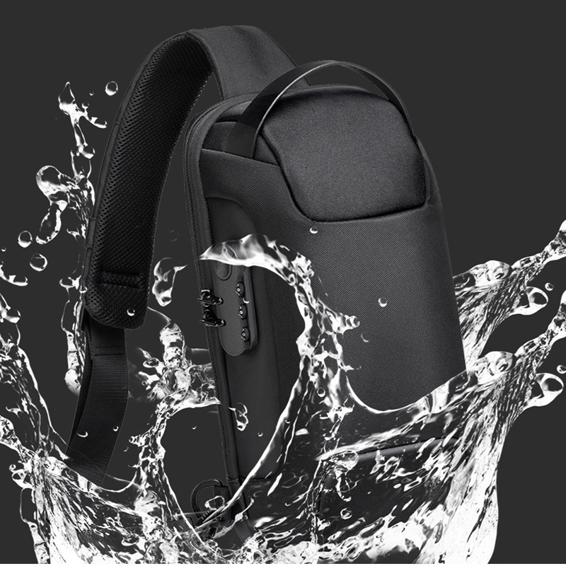 Men's Waterproof USB Anti-Theft Messenger Bag